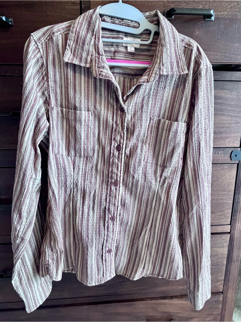 Striped Button-Down Shirt in fall colors